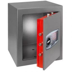 TECHNOMAX - Coffre fort &agrave; fixer certifi&eacute; EN 15659 ignifuge pour papier protection 30mn &agrave; combinaison &eacute;lectronique digitale, 7 p&ecirc;nes, 39,5 L, 49x43x43