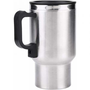 Choyclit - Bouilloire électrique de Voiture Mug Isotherme Tasse de Chauffage de Voyage Thermos 450ml 12V En Acier Inoxydable