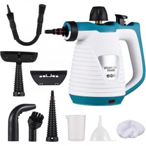 Nettoyeur vapeur multifonction, nettoyeur vapeur portable avec 9 accessoires pour taches sur vitres, canap&eacute;s, s&egrave;che-linge, matelas, tapis, voitures,