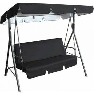 Ahlsen - Toile de Balancelle de Jardin en Tissu 210D Oxford Imperm&eacute;able,190x132x15cm Toit de Rechange pour Balan&ccedil;oire Ext&eacute;rieur,Housse de Rechange