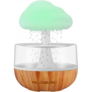 Humidificateur d'air avec Lampe Pluie, Rain-Cloud humidificateur avec 7 lumi&egrave;res LED de Couleur, Diffuseur d'huiles essentielles pour Maison, Bureau