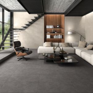 Stone By Stone - Grès cérame - flow - stone coal - 45x90 Rectifié - Naturel - (0,787 m²)