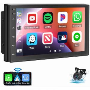 Essgoo - Autoradio double din Android 14 Apple Carplay gps navi WiFi rds Bluetooth usb - 2+32G cam