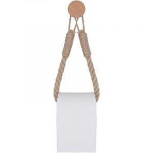 Porte-rouleau de papier toilette vintage en corde de chanvre pour salle de bain (style c)