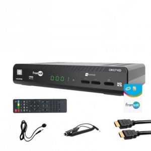 Wisi R&eacute;cepteur Tv Satellite Hd + Carte Fransat Pc6 + C&acirc;ble Hdmi + C&acirc;ble 12v + D&eacute;port Ir