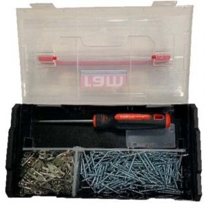 RAM - Malette l Boxx de 150 chevilles gold + 150 vis pour plaque de pl&acirc;tre avec leur tournevis