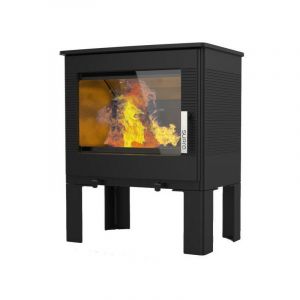Supra - FR9016140B-Poêle à bois-Vision horizontale - fonte - noir - sortie arri odelya