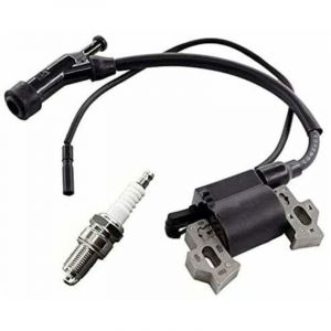 Ensemble comprenant une bobine d'allumage et une bougie d'allumage pour le groupe électrogène Berlan BSTE3000 2800 W / 6,5 CV et le Scheppach SG3000.