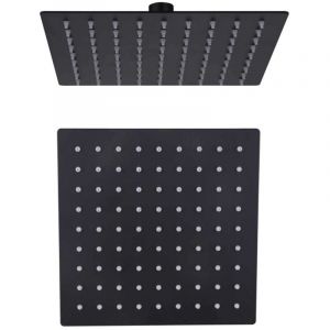 Pomme De Douche De Jardin Noire Carrée Sined Soffione Quadro Inox Nero 20
