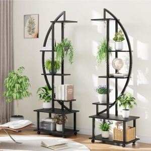 Hoerfuriy - Porte Plante de Croissance - Support pour Plantes en 6 Niveaux, Étagère pour Plantes de 187cm Haut, Grandes étagères d'affichage pour