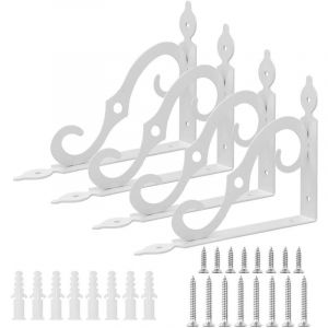 Equerre Etagere Murale 4 Pi&egrave;ces 14cm 11cm Equerre Charge Lourde Equerre Metal Etagere Equerre Fixation pour &Eacute;tag&egrave;re de Livres Jardinage Cuisine