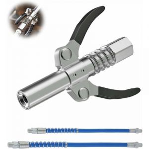 Embout Pompe a Graisse, Pompe a Graisse Pneumatique Electrique Manuelle avec Tuyau Flexible, Coupler g pour Pompe à Graisseur Convient pour Tous
