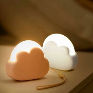 Veilleuse Enfant led Nuage [Lot de 2] Lampe de Nuit Chambre pour Bébé Allaitement Veilleuse Adulte Rechargeable Torche avec 4 Intensité, Idee Cadeau