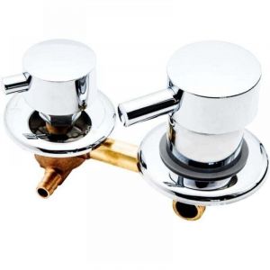 3 Voies Sortie Cabine De Douche, Mitigeur Cabine De Douche, Mitigeur Douche d'eau Filetage/Intubation, pour Cabine Ou Hammam Intubation 12-12.5cm(1