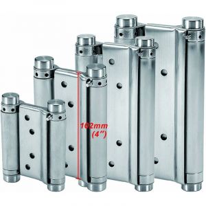 Charnières à Ressort (102mm) En Acier Inox à Double Action Pour Portes Battante Charnière Fermeture Automatique Pour Saloon Café Bar Pub Comptoir