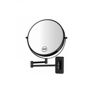 Odipie - 8 Pouces Miroir Grossissant Lumineux Mural x10, led Miroirs de Maquillage avec 0.5h Fonction d'arrêt Automatique, Alimenté par 4 Piles aaa