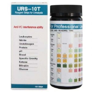 100 bandelettes de test d'analyse d'urine, 10 tests de c&eacute;tone urinaire, bandelettes de test de sucre dans l'urine
