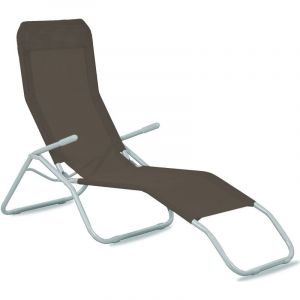 Aga24 - Aga Chaise longue de jardin siesta Marron foncé