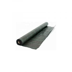 Zenlys - 130g/m2 Toile Bache de paillage Vert tissée Anti-Mauvaises Herbes Largeur 5,15m Longueur 25m / Grande Surface couverte : 128m²