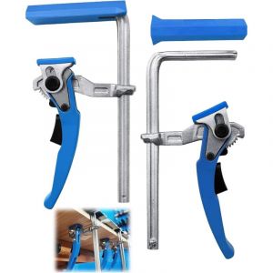 2 serre joint rapide de table en acier avec poign&eacute;e &agrave; levier, serre joint menuisier, pinces et tendeurs capacit&eacute; de 160 mm, projection de 60 mm, pour