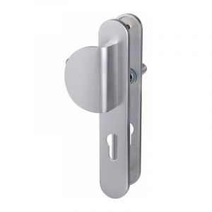 Poign&eacute;e de porte pali&egrave;re &ndash; Aluminium gris argent &ndash; Entraxe 195 mm &ndash; B&eacute;quille et poign&eacute;e de tirage pour porte d'entr&eacute;e &ndash; Eurowale