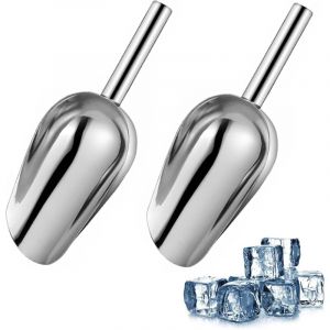 2 Pi&egrave;ces Bar Pelle Glace Pelle Glace Grain Pelles Nourriture Cuisine Pelle Alimentaire Pelle Sucrerie Multifonction Acier Inoxydable Pelle &agrave; Glace