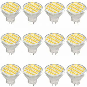 MR11 GU4 Ampoule LED lumière lumières DC/AC 10–30V 3 W, 12V, 24V, 30W Ampoule halogène équivalent, 400 lumens, Blanc chaud 3000K, LED de remplacement