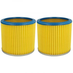 Vhbw - 2x filtre plissé compatible avec Parkside pnts 30/4(E/S), 30/6(E/S), 30/7(E/S) aspirateur - bleu / jaune
