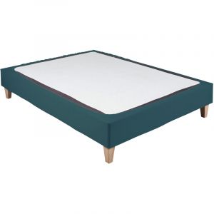 Cache-sommier coton jersey bleu canard 70x190 à 80x200