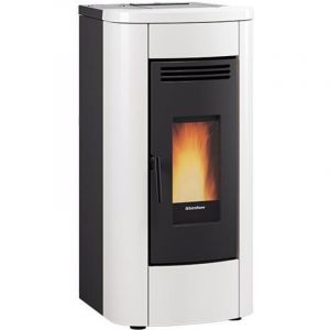 Extraflame &ndash; Po&ecirc;le &agrave; granul&eacute;s 8 kW &ndash; Ventilation frontale Confort &ndash; Rendement 92.4% &ndash; &Eacute;vacuation 80mm &ndash; Classe &eacute;nerg&eacute;tique A+ &ndash; Dimensions L498 x