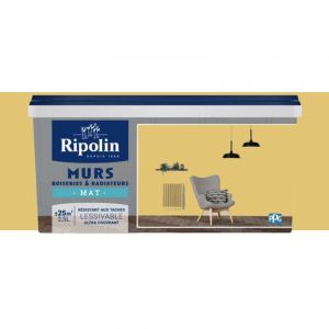 Ripolin - Peinture Murs, Boiseries, Radiateurs Mat Jaune peske 2,5 l