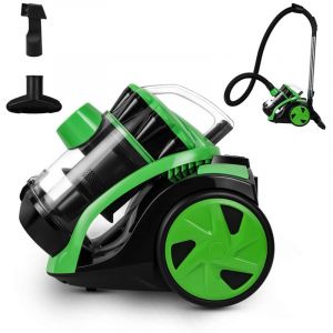 Vingo - swanew Aspirateur sans sac max. 900 watts Technologie multi-cyclonique Aspirateur traîneau avec accessoires Vert