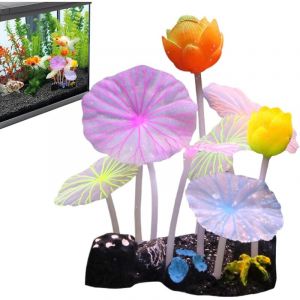 Corail artificiel r&eacute;aliste couleurs vives, d&eacute;cor r&eacute;cif brillant pour aquarium domestique ou bureau