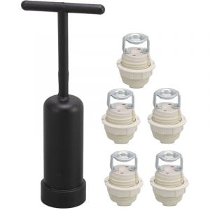 G9 Base D'ampoule en C&eacute;ramique Douille Support de Lampe Support de Lampe avec Anneau en Alliage de Zinc M10 pour la Chambre &agrave; Coucher