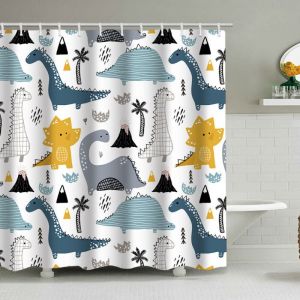 Rideau de Douche Rideaux de Douche Mignon Cartoon Rideau de Baignoire Imperm&eacute;able Polyester Tissu Lavable b - 80x180CM