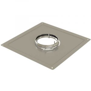 Plaque de finition carr&eacute;e - Pour tubage flexible Blanc - 150 mm
