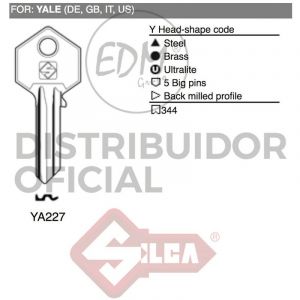 Clé Acier Ya227 Yale