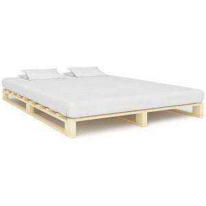 Lit double,Lit adulte,Cadre de lit de palette Bois de pin massif 180 x 200 cm369508