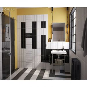 Carrelage mural fa&iuml;ence effet carreau Metro METRO 30x7,5 cm Blanc - Mat - bo&icirc;te de 1 m2