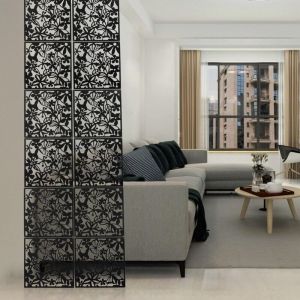 S&eacute;parateur d'espace suspendu 12PCS - s&eacute;parateur d'espace suspendu DIY, rideau suspendu de panneau de motif noir, 40x40x0,6 cm s&eacute;parateur d'espace de