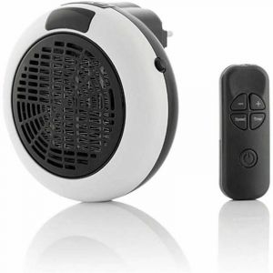 Radiateur Soufflant Mural Electrique - Chauffage Prise Murale avec Thermostat et Minuterie - Chauffage sur Prise avec T&eacute;l&eacute;commande, Salon, Chambre,