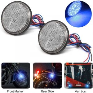 2Pcs Moto LED Réflecteur,Universal Feux de Remorque Led 12V Feu Arriere pour Remorque Feu de Gabarit Led pour Moto LED étanche Réflecteur Feu Stop