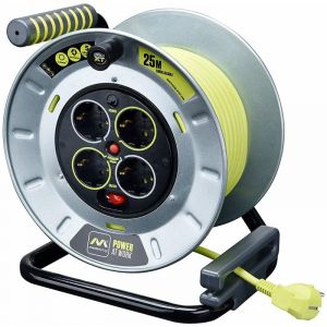 Luceco - enrouleur de câble prof. inox 25MTS 3G1.5 4TT proxt