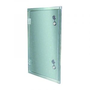 Porte &eacute;tanche en acier inoxydable pour compteur de gaz Porte &eacute;tanche en acier inoxydable pour compteur de gaz h60 l40