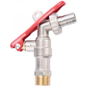 ZVD - Robinet en Alliage de Zinc avec Serrure - Accessoires de Robinetterie Antivol, Filetage 3/4 (Cuivre)