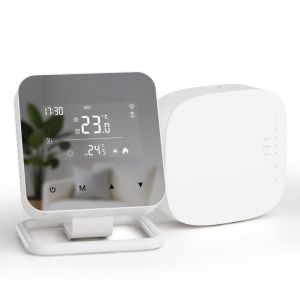 Thermostat sans Fil programmable quotidiennement avec r&eacute;cepteur,Tuya Thermostat Connect&eacute; WiFi pour chaudi&egrave;re Compatible avec Alexa et Google Home