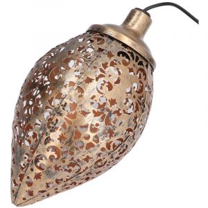 Lampe de Projection Solaire en Fer Forg&eacute;, Lampe Goutte d'eau Creuse en Fer 1.2V pour Arbre