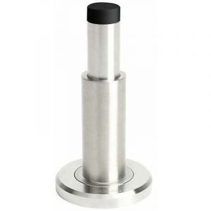 Acier inoxydable 304 R&eacute;glable Extra-long arr&ecirc;t de Porte en caoutchouc Protection Poignee Porte butoir de porte mural but&eacute;e de porte murale argent，