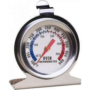 Dpzo - Thermomètre de Four,300 ℃/ 600 ℉ Thermomètre pour Cuisson de Cuisine Alimentaire, Acier Inoxydable Thermomètre pour Four à Bois, Four à Pain,