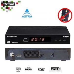 Sagem Ds81hd D&eacute;codeur Satellite Tntsat Hd (Astra 19.2&deg;) (Vendu Sans Carte)